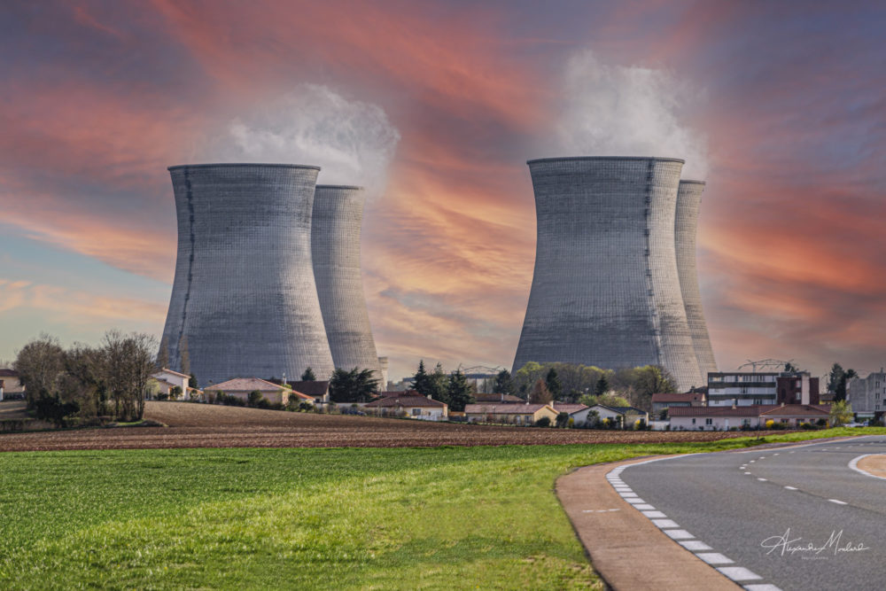Photo paysage centrale nucléaire